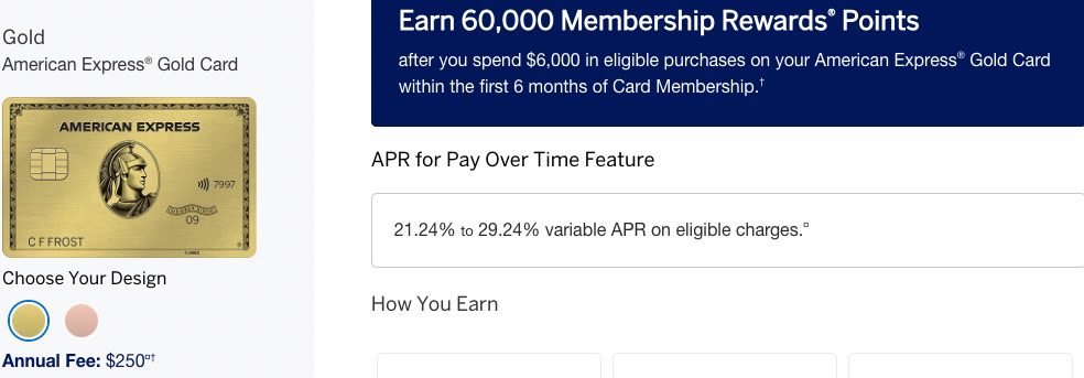 Amex Gold Regular Offer