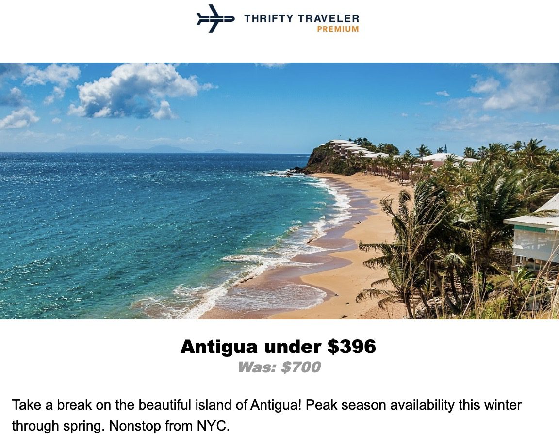 Antigua flight deal