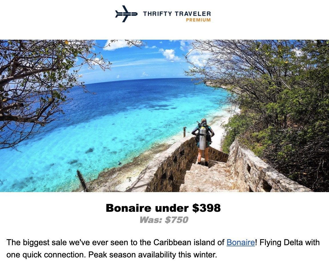 Bonaire flight deal