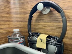 business class headphones on Qantas