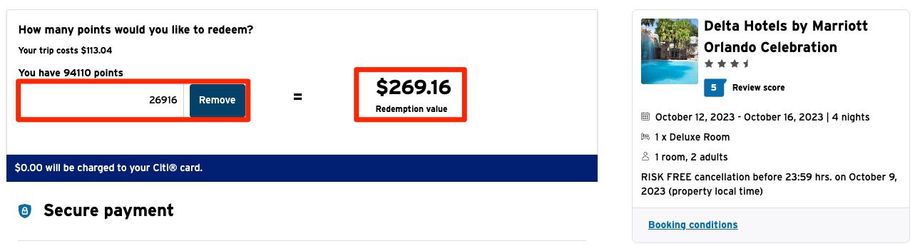 Citi Travel Portal Redemption