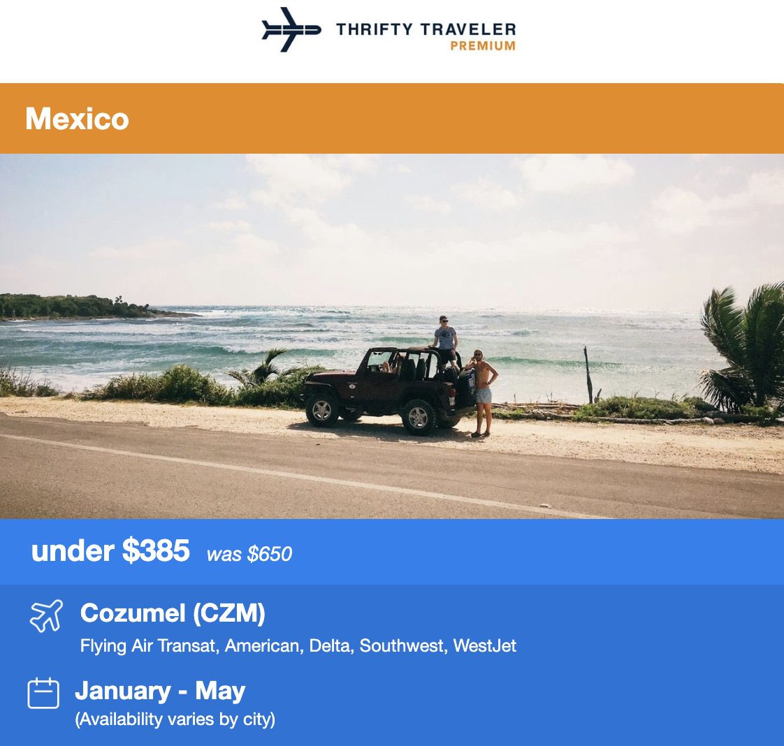 Cozumel flight deal