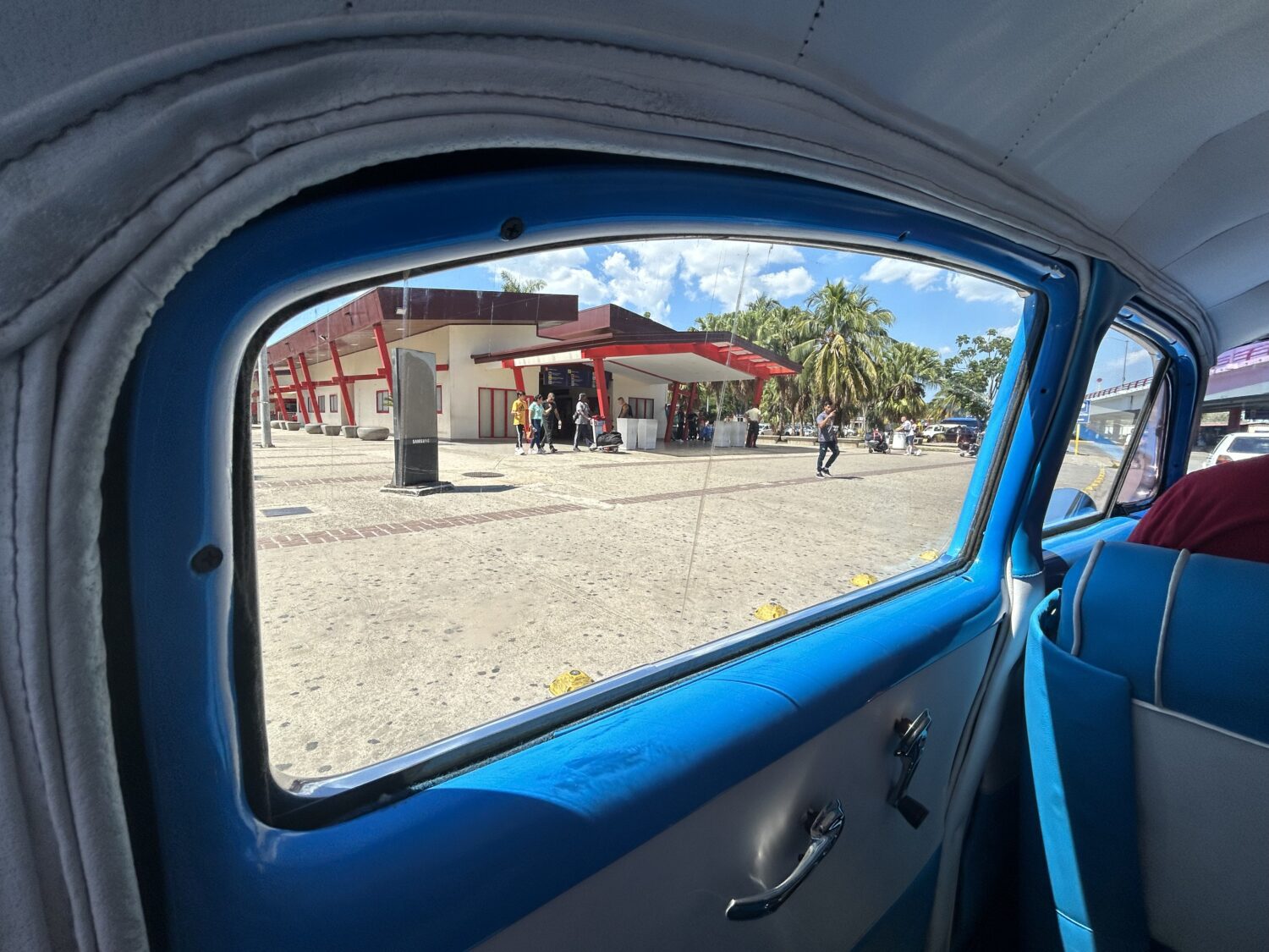 Classic car airport pickup