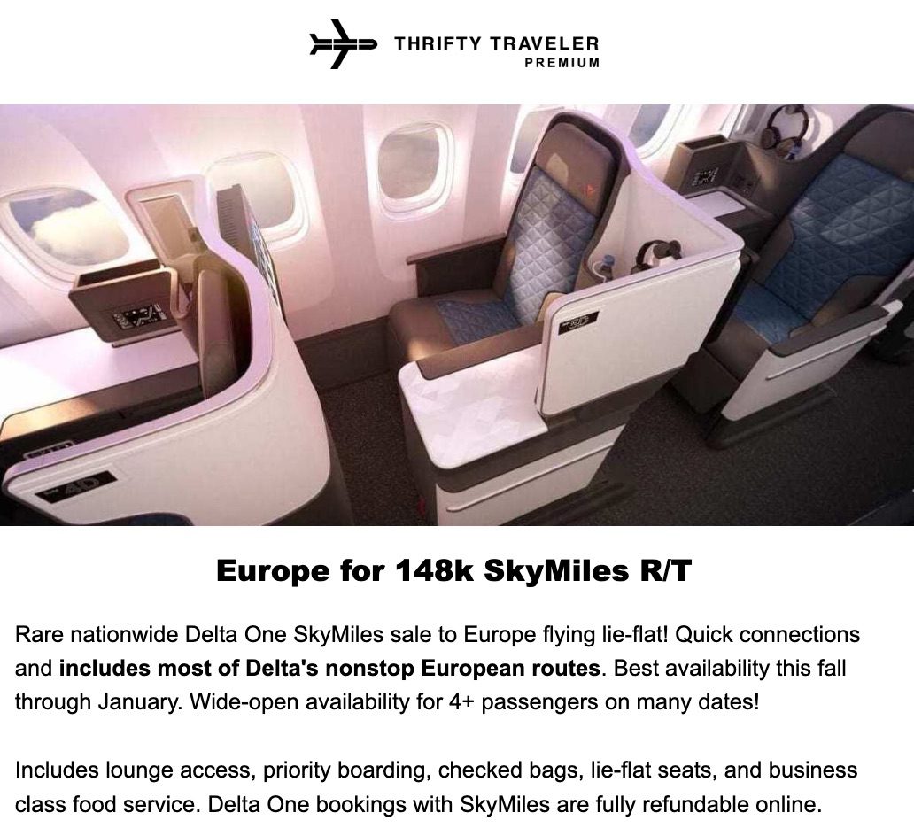 delta skymiles deal delta one