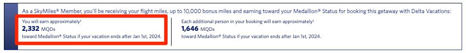 Delta Vacations LAX-HND MQD Earning