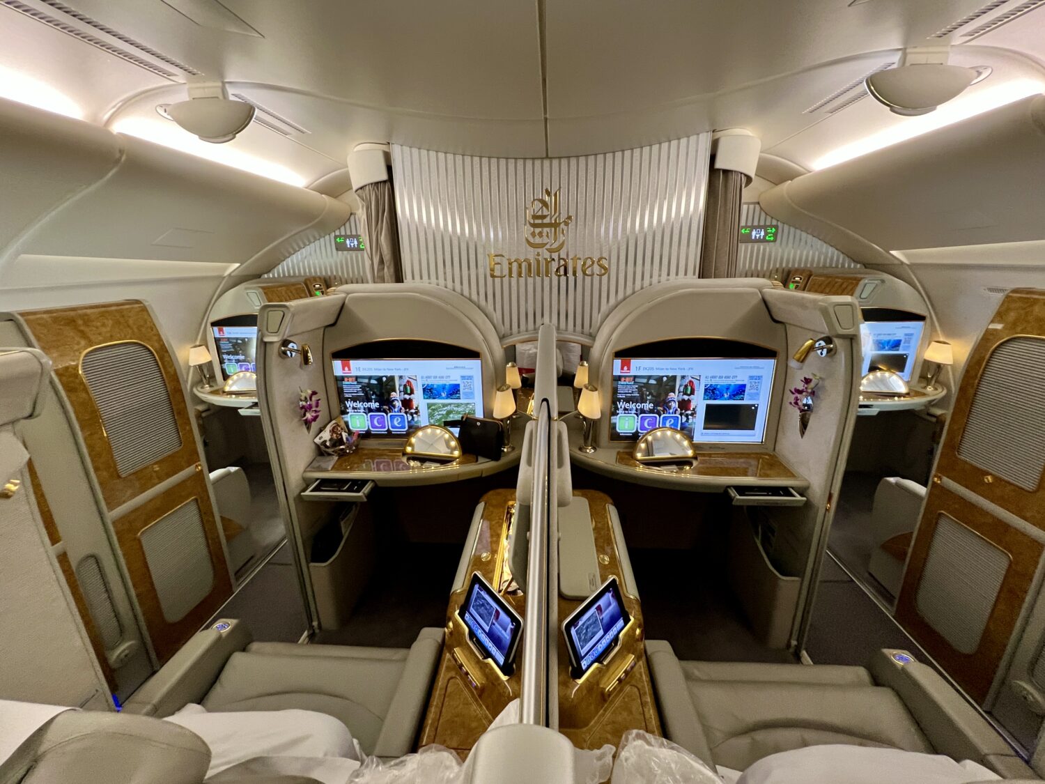 emirates first class cabin