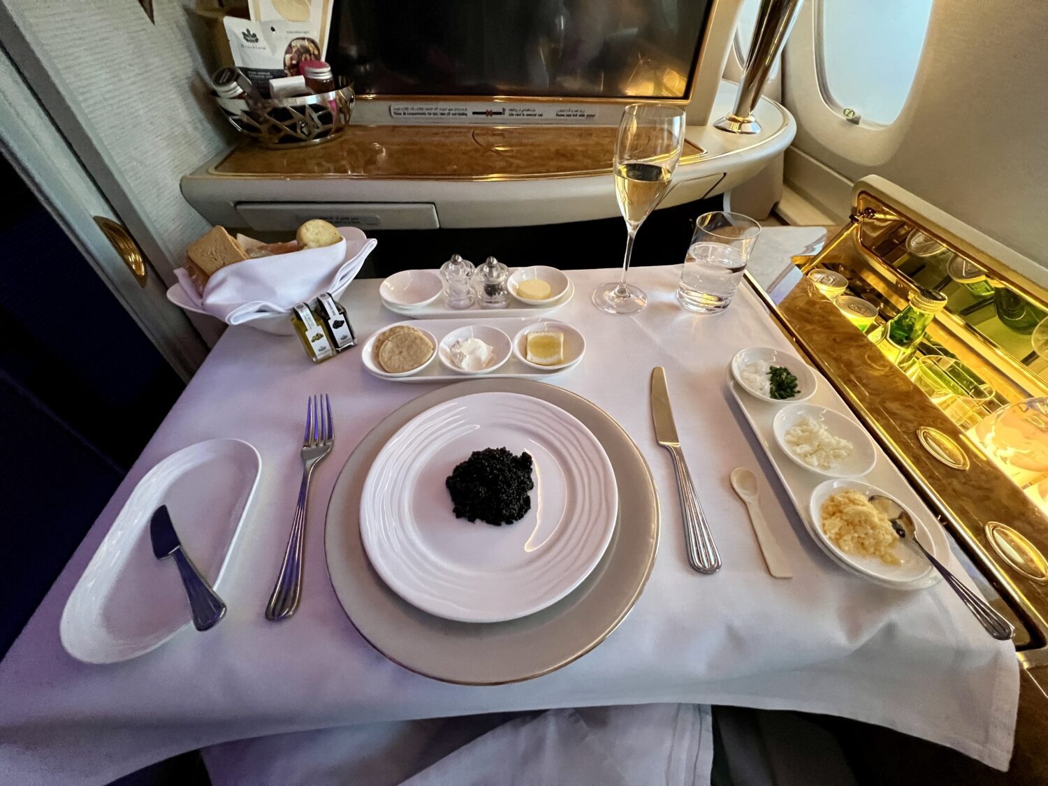 emirates first class caviar