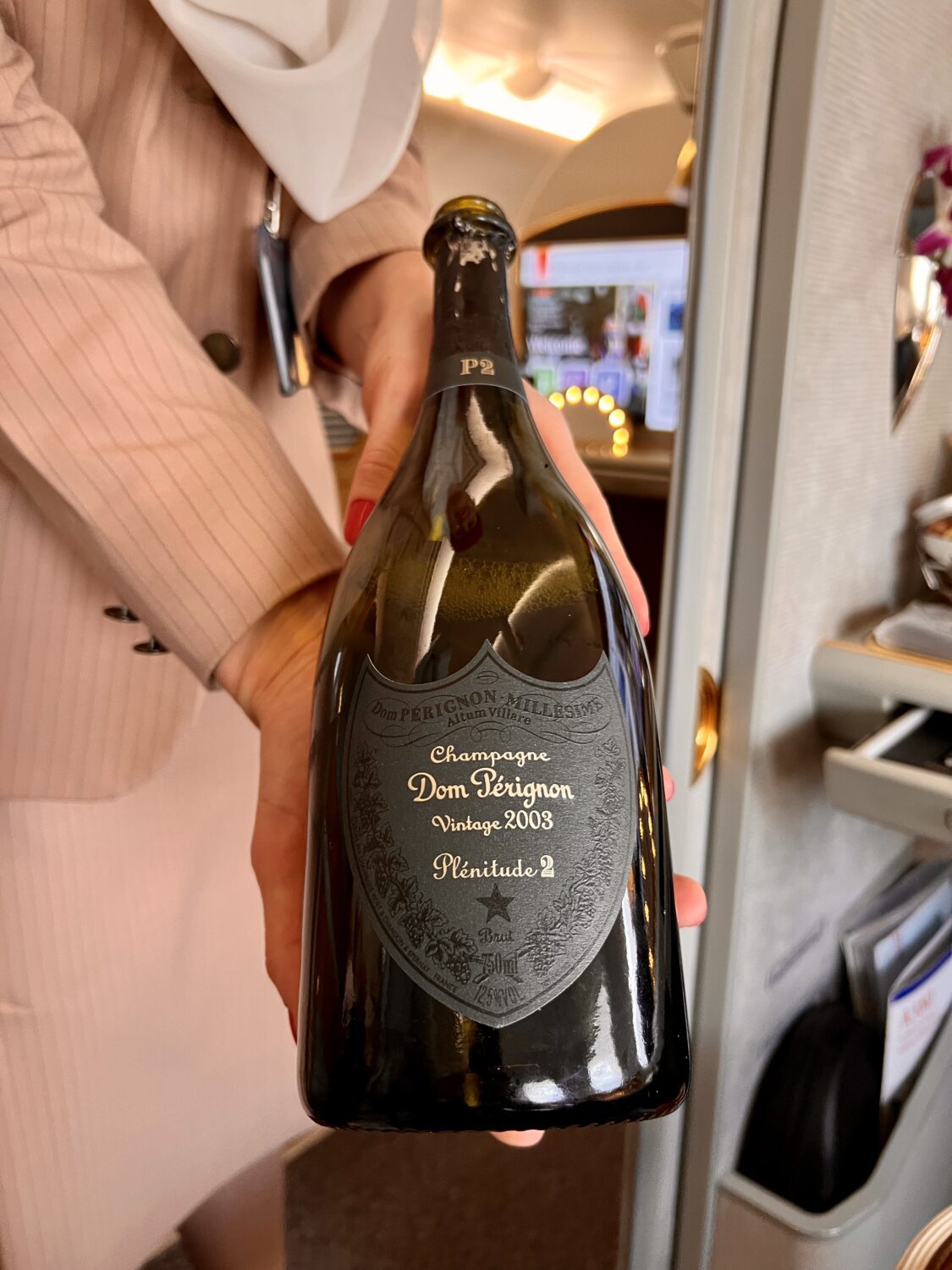 bottle of dom perignon