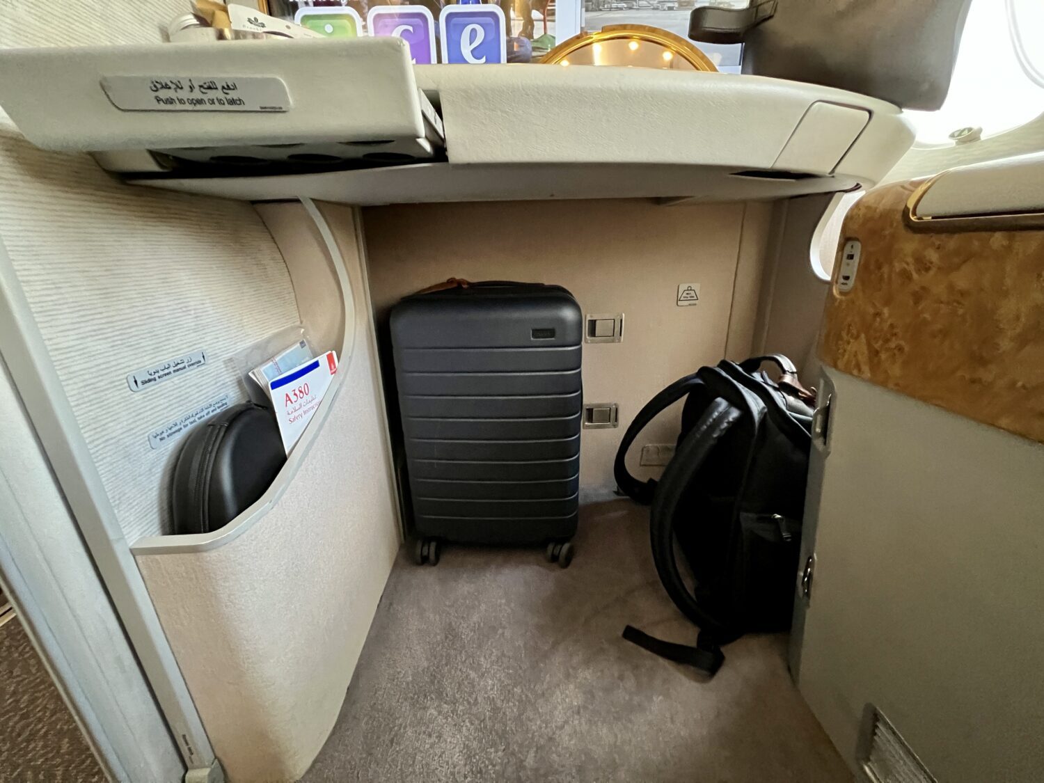 emirates first class storage