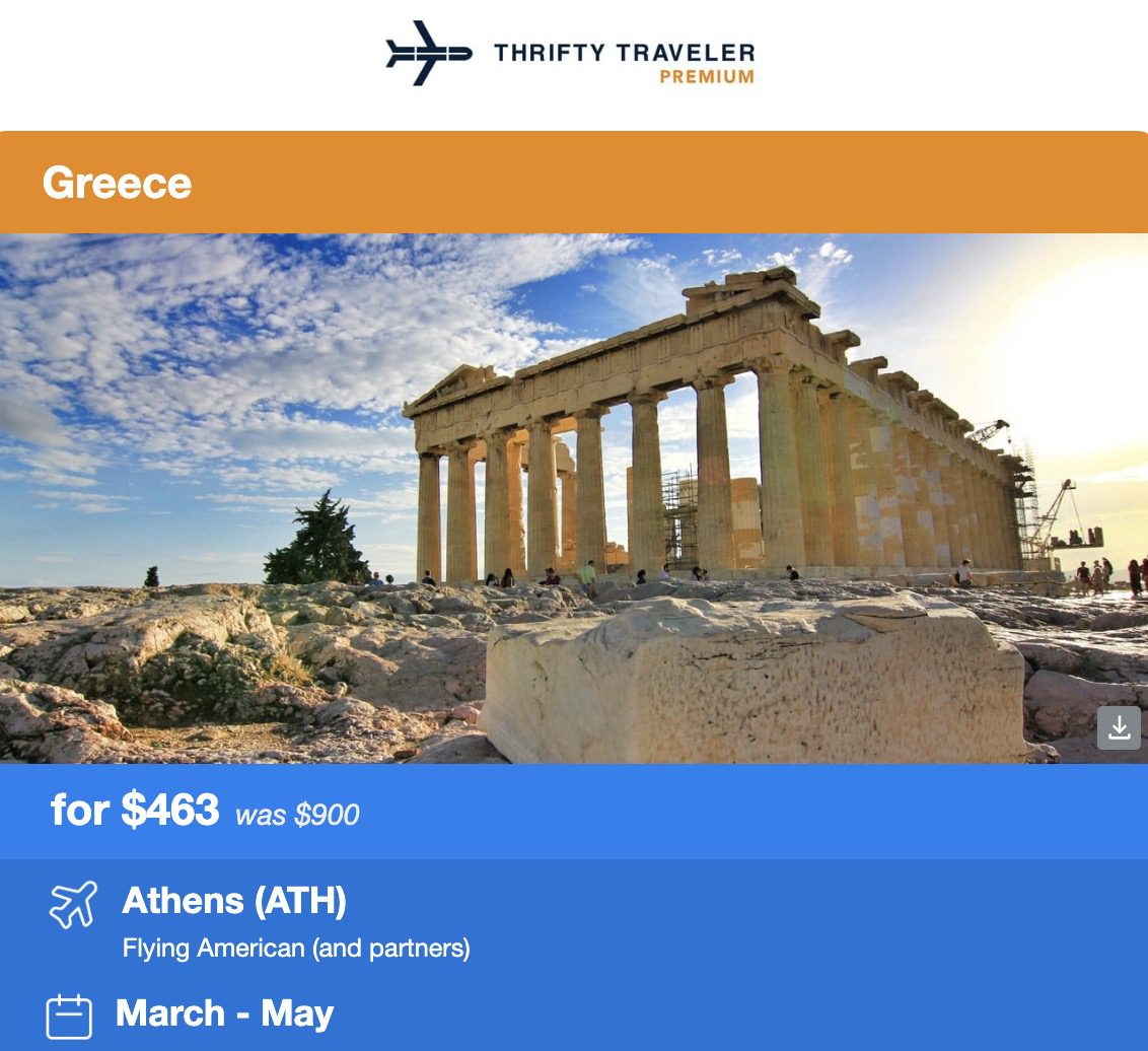 Greece flight deal
