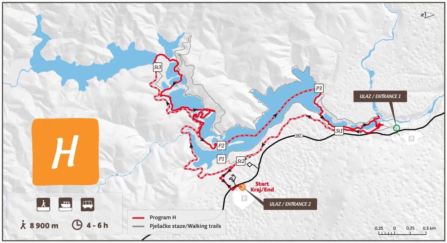 H Route map