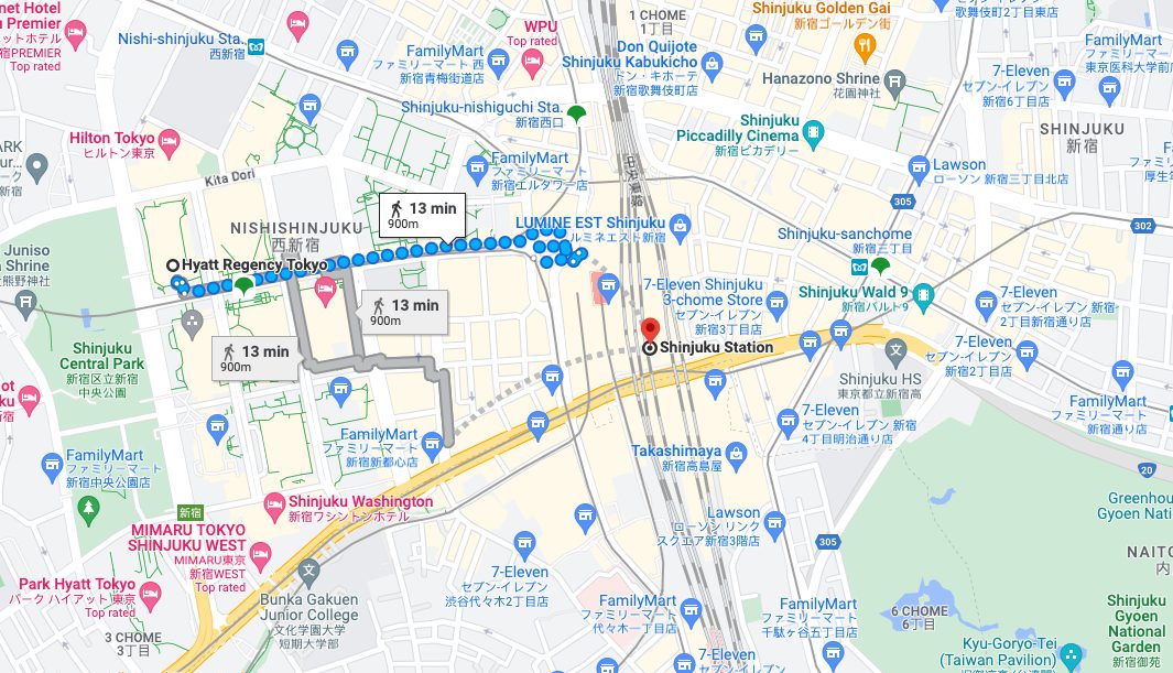 Hyatt Regency Tokyo location