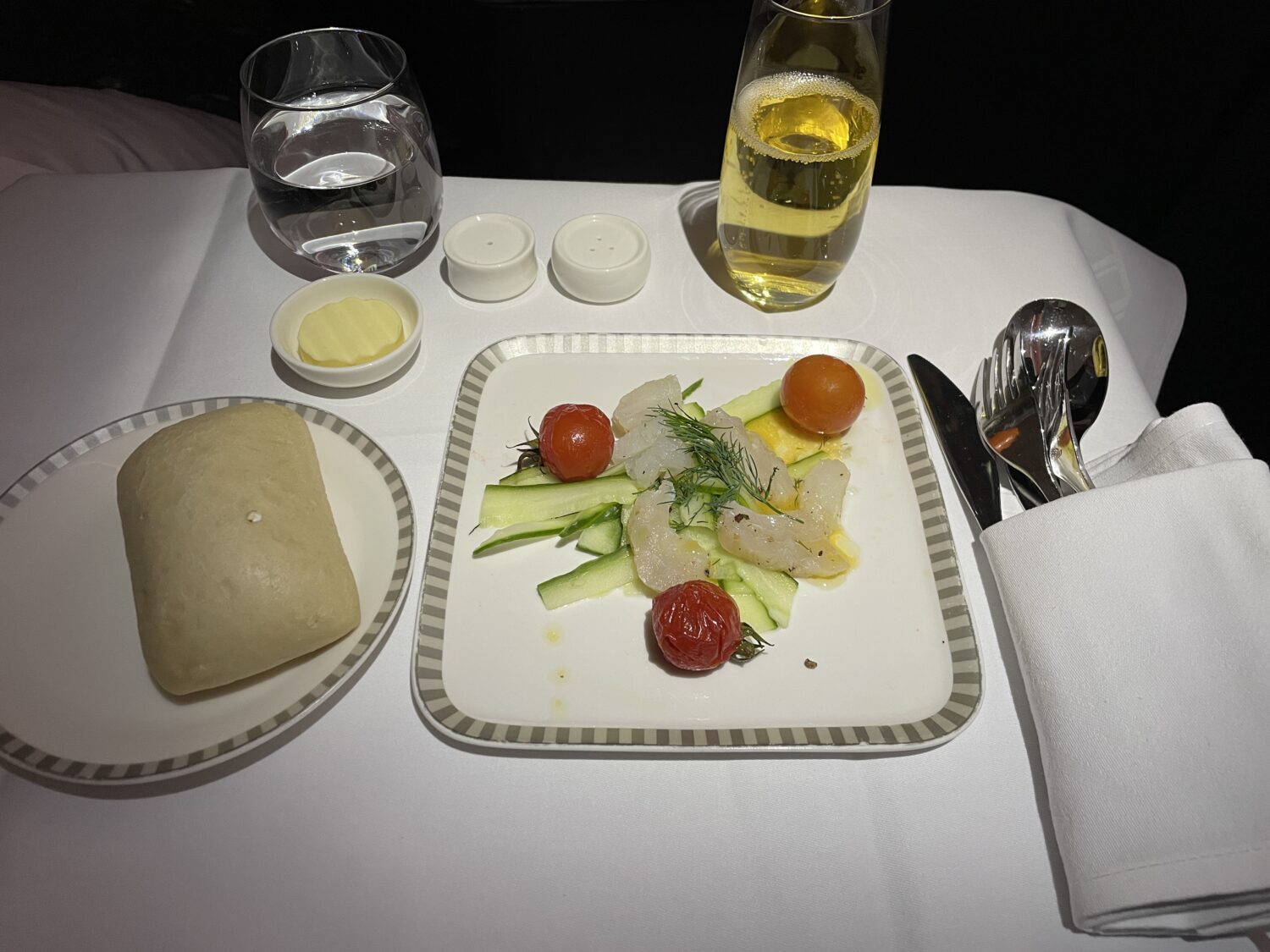 Singapore Airlines Business Class Food