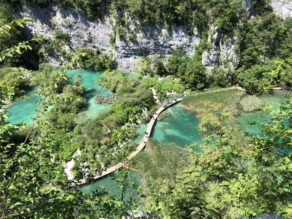 Plitvice Lakes view from above