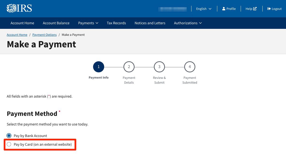 IRS Tax Payment