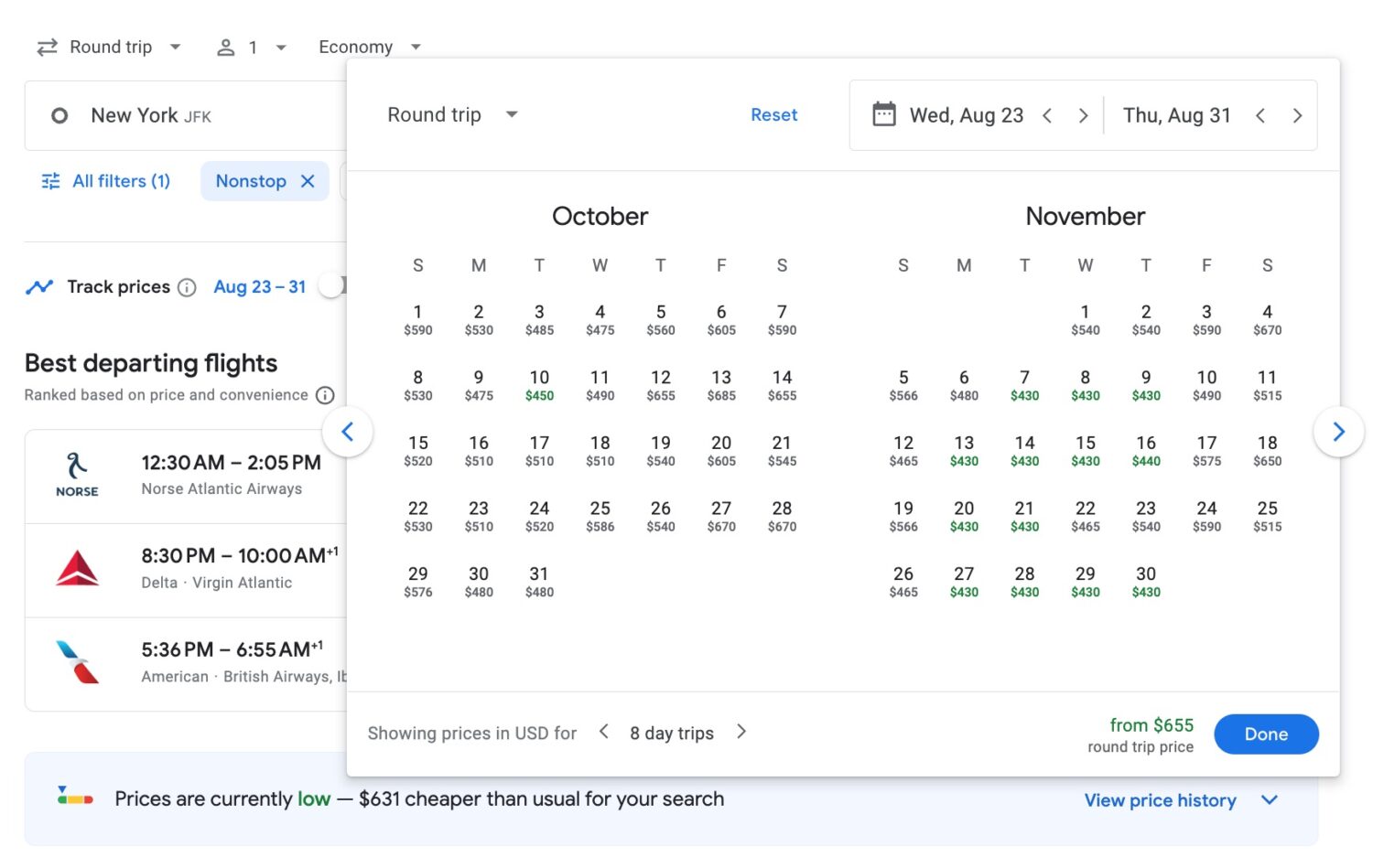 cheapest days to fly to Paris