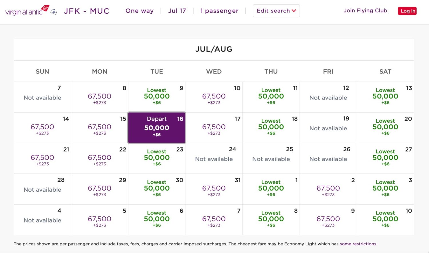 jfk to munich dates