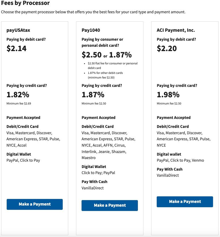 IRS Tax Payment Options