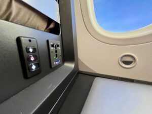power at every seat in Zipair business class