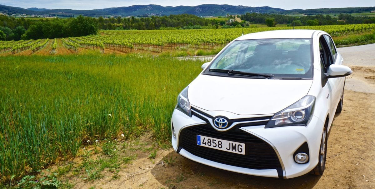 A car parked in a field