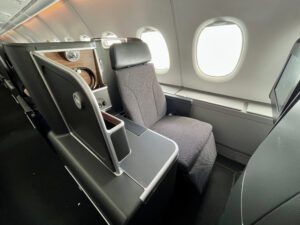 Qantas business class seat daylight
