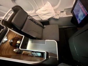 qantas business class from above