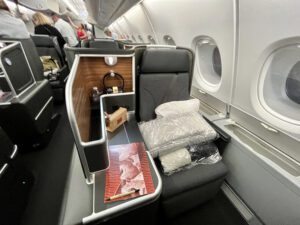 Qantas business class seat