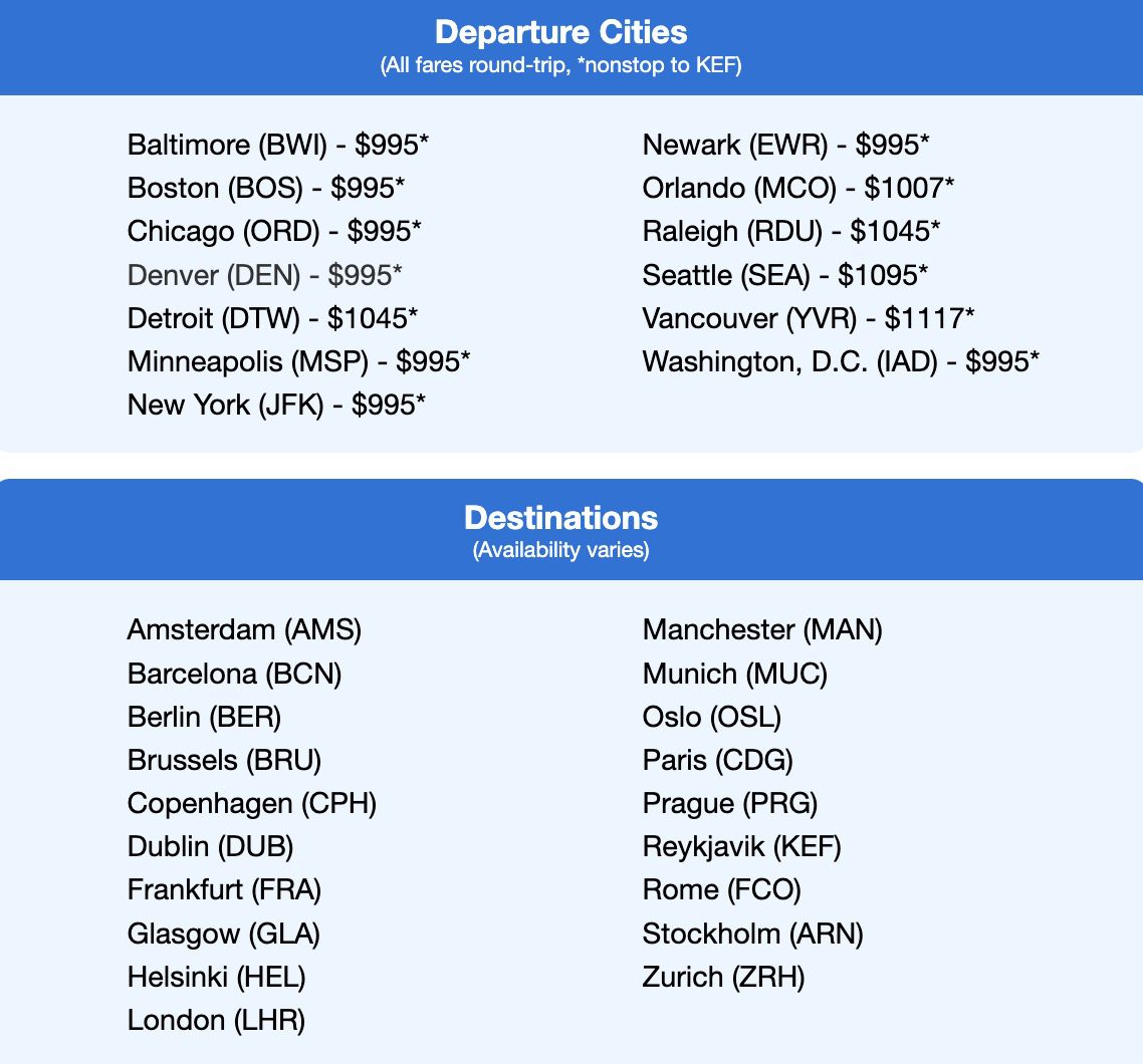 Icelandair Saga Premium deal