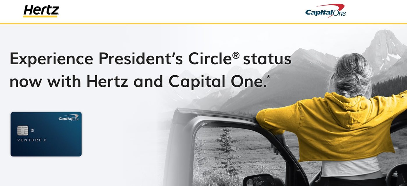 Hertz President's Circle status from Capital One Venture X Card