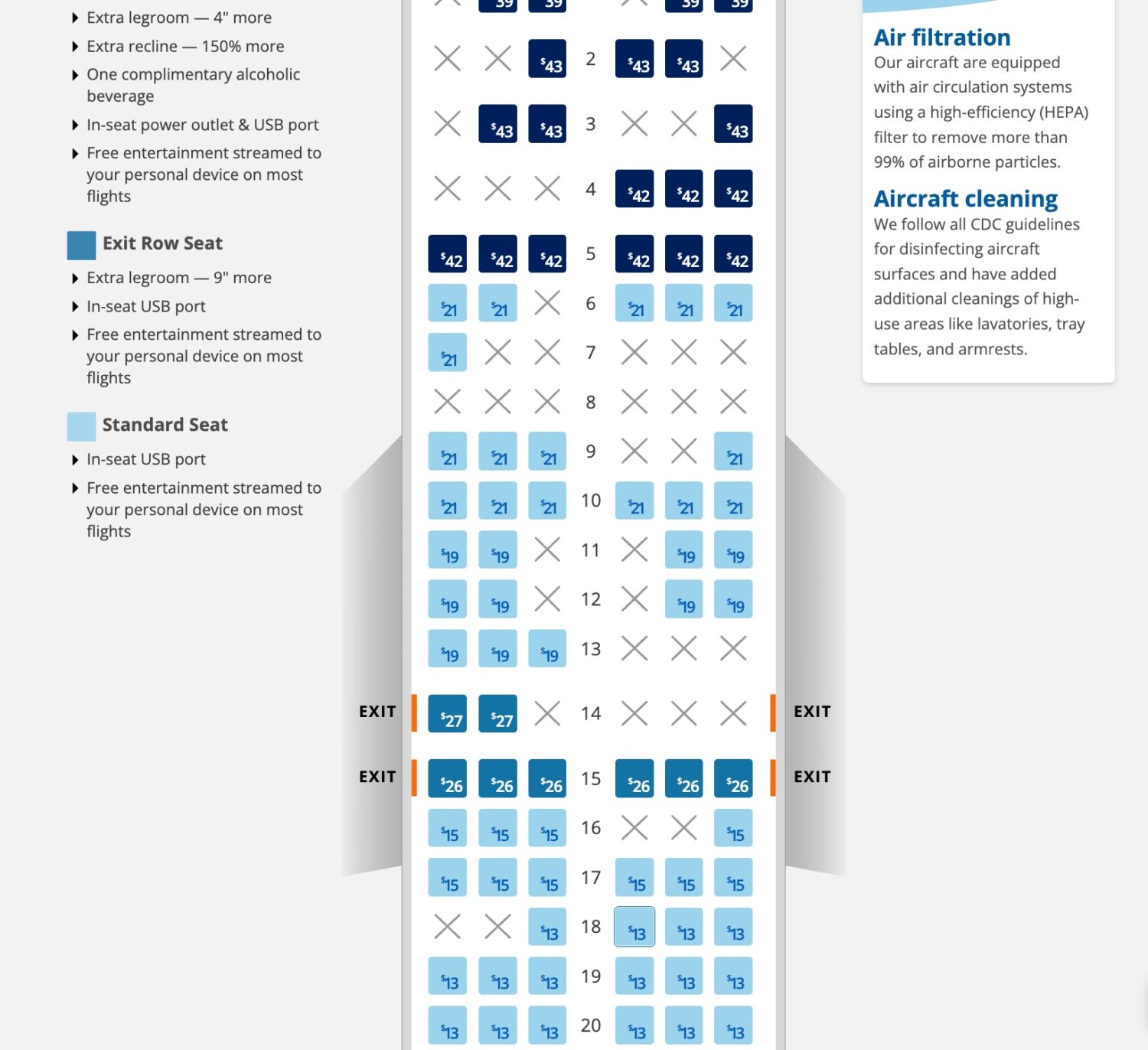 sun country seat fees