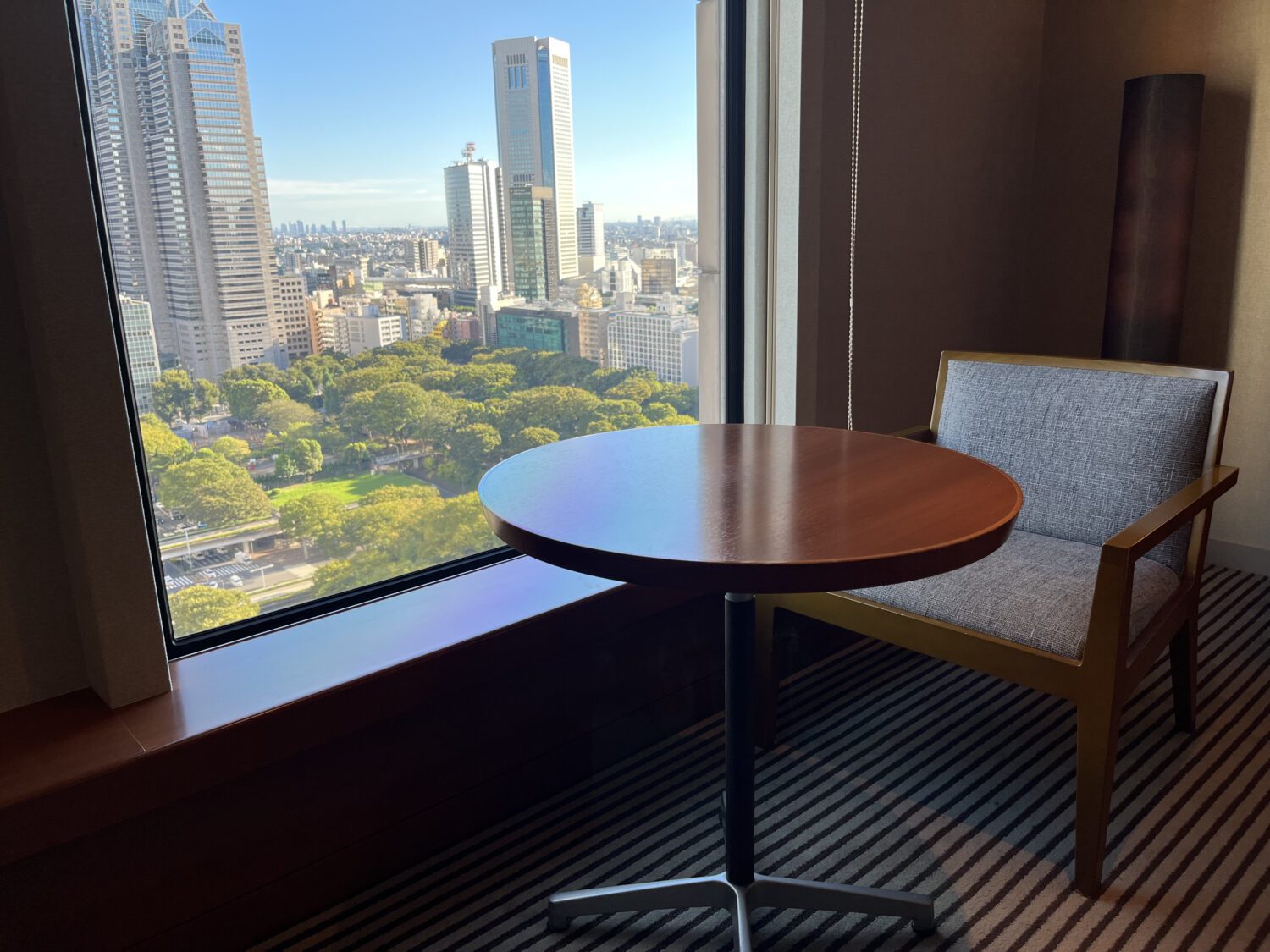 table chair window Hyatt Tokyo