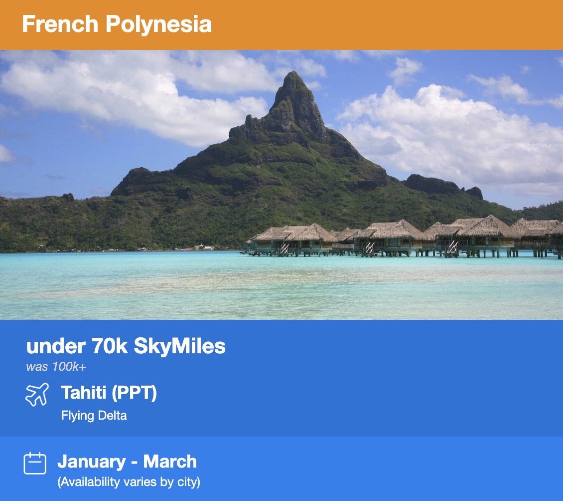 Tahiti SkyMiles