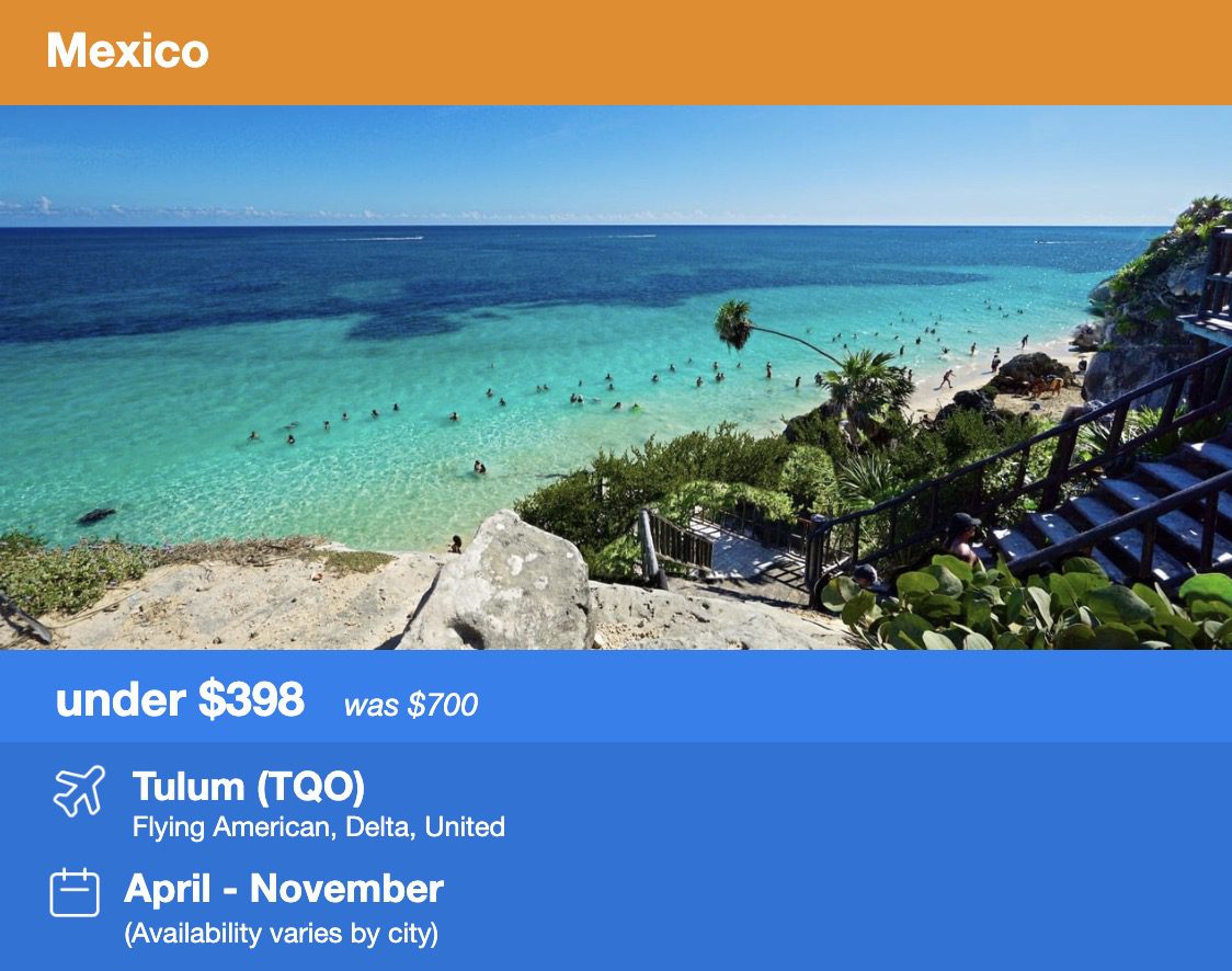 Tulum flight deal