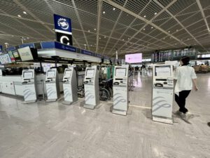 Zipair check-in kiosks Tokyo Narita airport