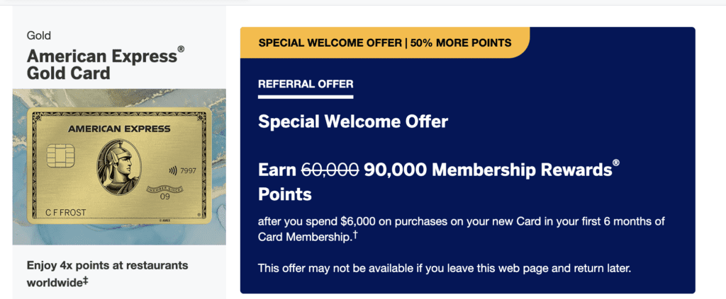 amex gold 90k offer