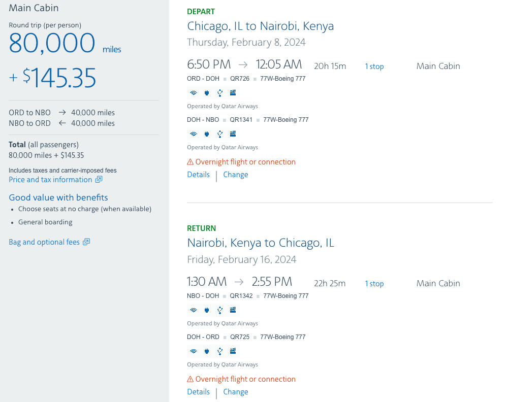 aa award booking ord-nbo